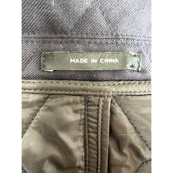 Club Monaco Navy Blue Long Sleeve Wool-Blend Button-Up Quilted Jacket Unisex XS - Picture 5 of 8